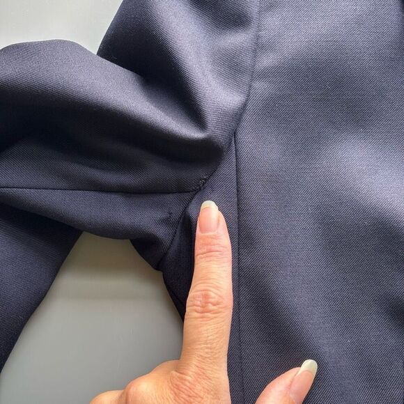 J.Crew 1035 Navy Blue Super 120's Single Button Wool Blazer Size 0 - Picture 8 of 10